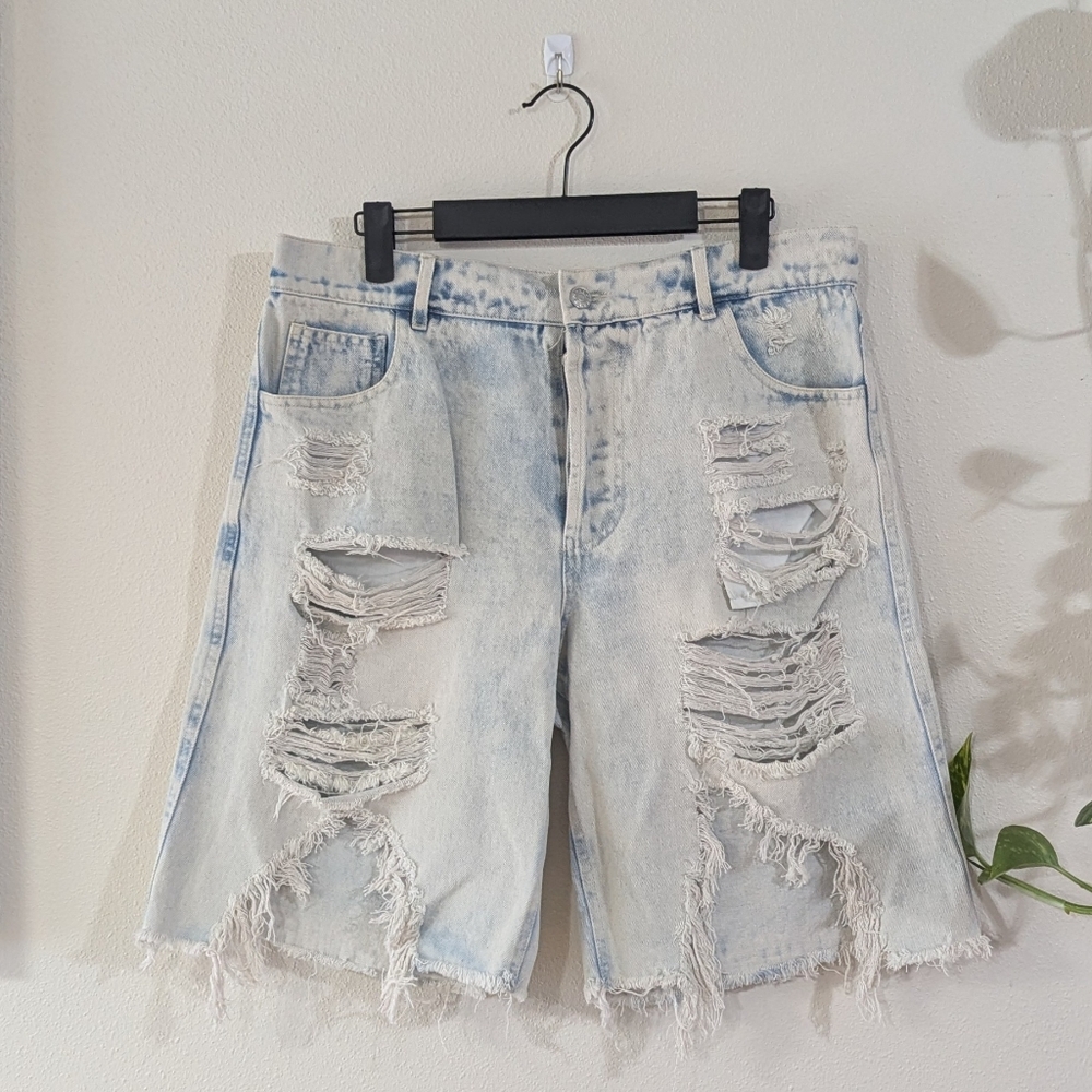 Boutique Distressed Jean Shorts